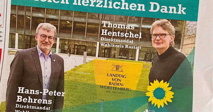 Dankesanzeige von Thomas Hentschel und Hans-Peter Behrens im BT